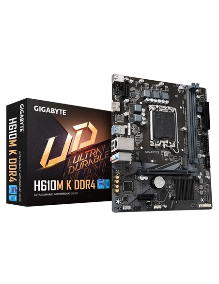 Материнская плата Gigabyte H610M K DDR4, LGA1700, Intel H610, Micro-ATX
