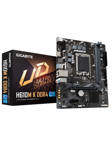 Материнская плата Gigabyte H610M K DDR4, LGA1700, Intel H610, Micro-ATX