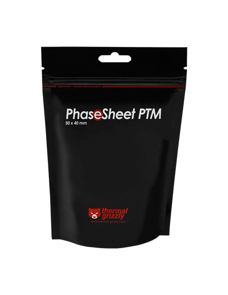 Термопрокладка Thermal Grizzly PhaseSheet PTM, 50х40мм, Серый