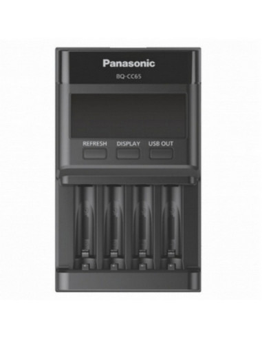 Încărcător Acumulatori Panasonic BQ-CC65E, Negru