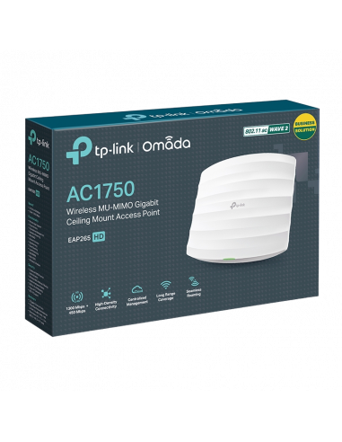 Punct de acces fără fir TP-LINK EAP265 HD, 450 Mbps, 1300 Mbps, Alb