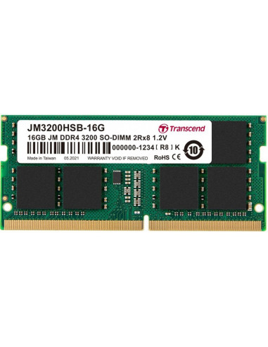 Оперативная память Transcend JM3200HSB-16G, DDR4 SDRAM, 3200 МГц, 16Гб