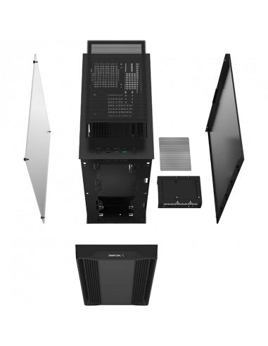 Carcasă PC Deepcool CC560 Limited V2, Midi-Tower, Fără PSU, Negru
