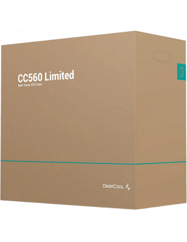 Компьютерный корпус Deepcool CC560 Limited V2, Midi-Tower, Без блока питания, Чёрный