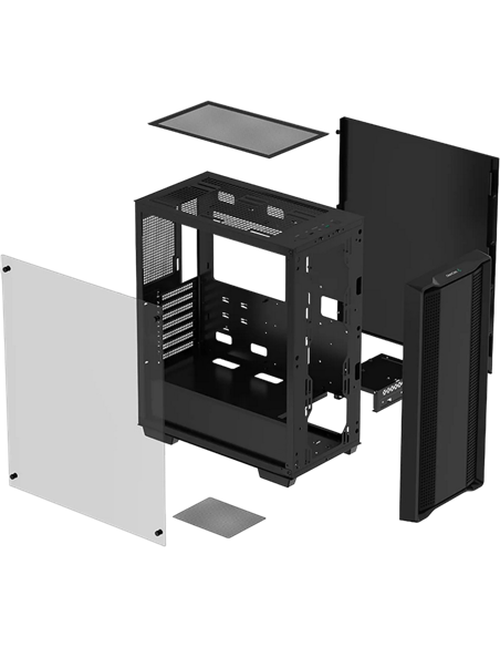 Carcasă PC Deepcool CC560 Limited V2, Midi-Tower, Fără PSU, Negru