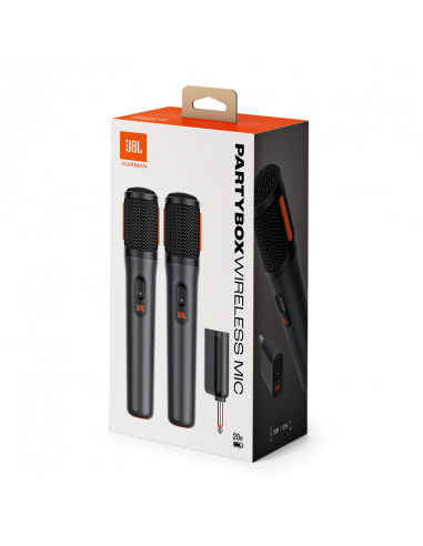 Microfon vocal JBL PartyBox Wireless Microphones, Fără fir, Negru