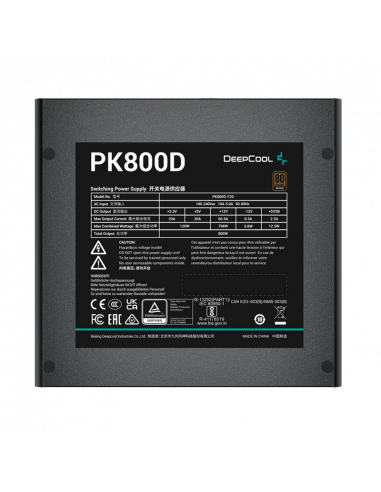 Блок питания для компьютеров Deepcool PK800D, 800Вт, ATX, Немодульный