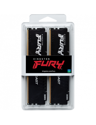 Оперативная память Kingston FURY Beast, DDR5 SDRAM, 6000 МГц, 32 Гб, KF560C30BBK2-32