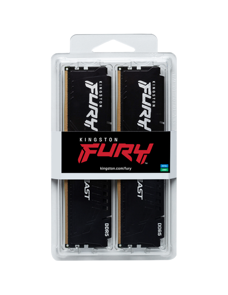 Memorie RAM Kingston FURY Beast, DDR5 SDRAM, 6000 MHz, 32 GB, KF560C30BBK2-32 Memorie RAM Kingston FURY Beast, DDR5 SDRAM, 6000 MHz, 32 GB, KF560C30BBK2-32