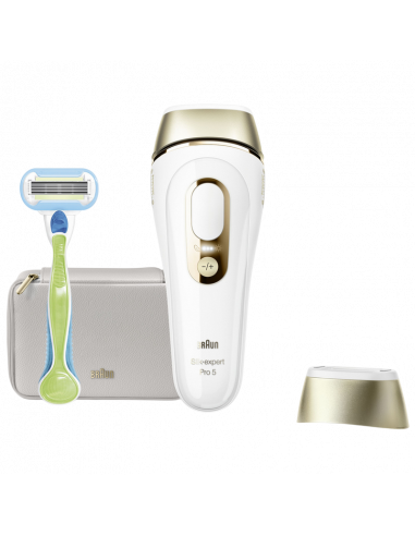 Фотоэпилятор Braun Silk-expert Pro 5 PL5052, Белый | Золотистый