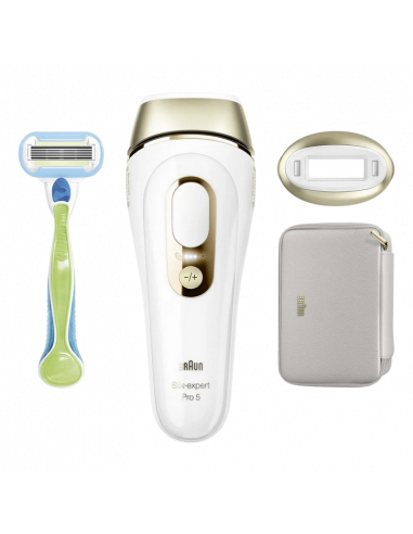 Фотоэпилятор Braun Silk-expert Pro 5 PL5052, Белый | Золотистый