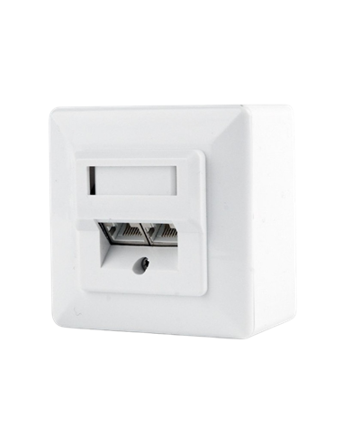 Priză pentru montare pe perete Cablexpert MVS-2S6-01, Alb