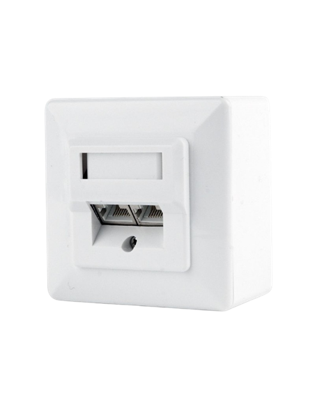Priză pentru montare pe perete Cablexpert MVS-2S6-01, Alb