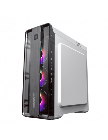 Компьютерный корпус Gamemax MoonLight FRGB, Midi-Tower, Без блока питания, Белый