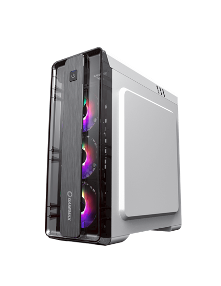 Компьютерный корпус Gamemax MoonLight FRGB, Midi-Tower, Без блока питания, Белый