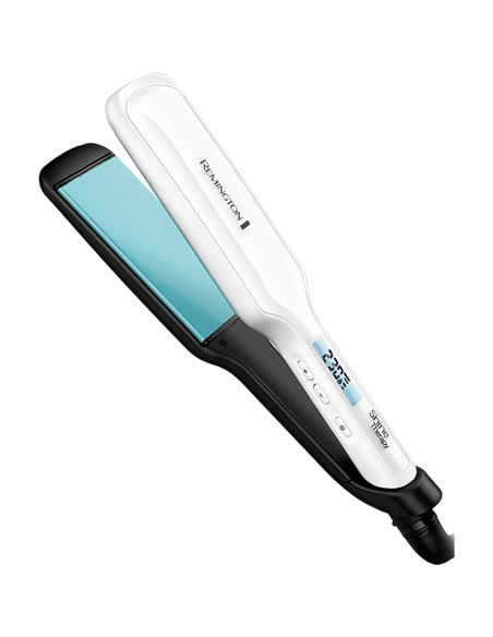 Placă de îndreptat părul Remington Shine Therapy S8550, Alb | Albastru