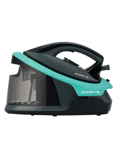 Утюг с парогенератором Polaris PSS7700K, 2800Вт, Бирюзовый | Черный