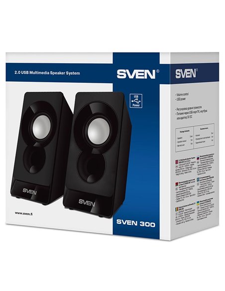 Boxe pentru calculator 2.0 SVEN "300", Negru Boxe pentru calculator 2.0 SVEN "300", Negru