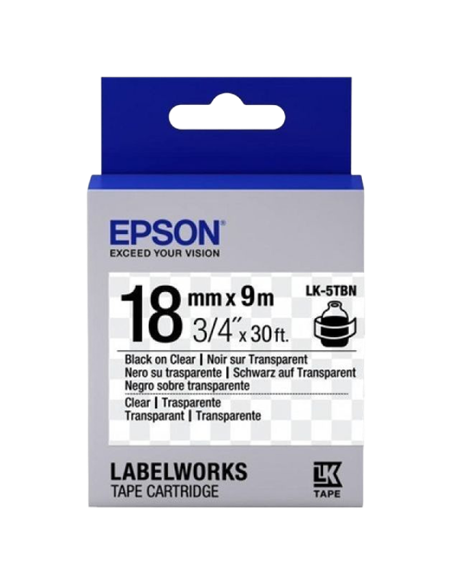 Картридж с лентой Epson LK-5TBN, 18мм x 9м