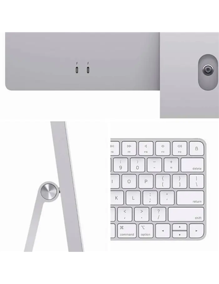 Computer All-in-One Apple iMac A2873, 24", M3 with 8-core CPU and 10-core GPU, 16GB/1024GB, macOS Sonoma, Argintiu