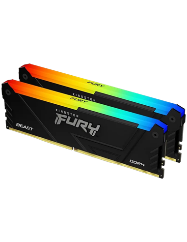 Оперативная память Kingston FURY Beast RGB, DDR4 SDRAM, 3600 МГц, 16 ГБ, KF436C17BB2AK2/16