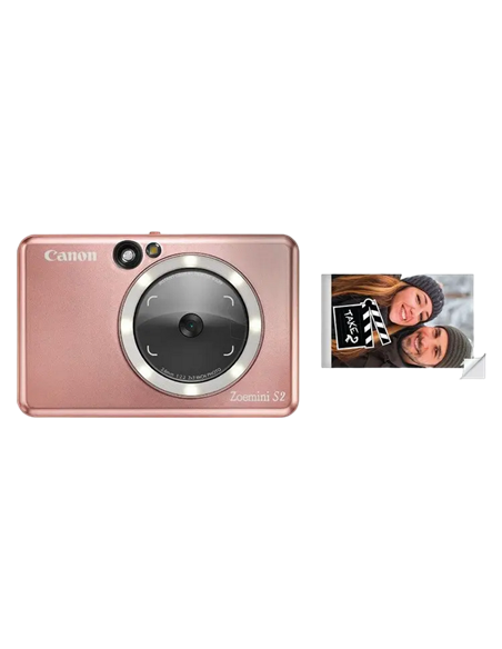 Фотопринтер Canon Zoemini S2, 2.0” x 3.0”, Розовое Золото