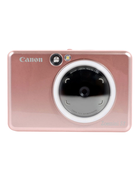 Фотопринтер Canon Zoemini S2, 2.0” x 3.0”, Розовое Золото
