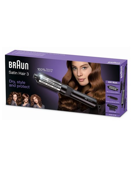 Фен-щётка Braun Satin Hair 3 AS330, 400 Вт, Чёрный