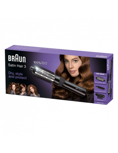Фен-щётка Braun Satin Hair 3 AS330, 400 Вт, Чёрный