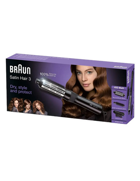Фен-щётка Braun Satin Hair 3 AS330, 400 Вт, Чёрный