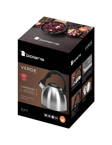 Ceainic Polaris Verde, 2,2L, Argintiu