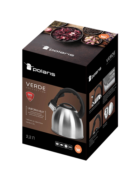 Ceainic Polaris Verde, 2,2L, Argintiu