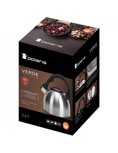 Ceainic Polaris Verde, 2,2L, Argintiu