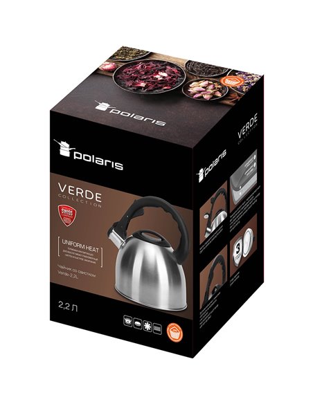 Ceainic Polaris Verde, 2,2L, Argintiu