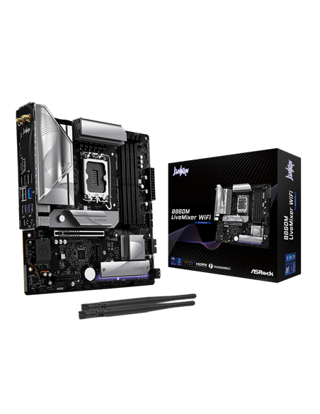 Материнская плата ASRock B860M LiveMixer WiFi, LGA1851, Intel B860, Micro-ATX