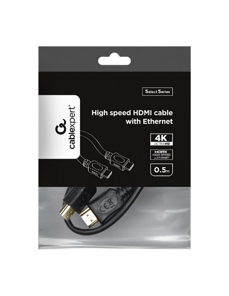 Cablu Video Cablexpert CC-HDMI4L-0.5M, HDMI (M) - HDMI (M), 0,5m, Negru