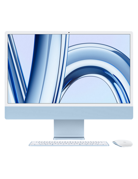 Computer All-in-One Apple iMac A2873, 24", M3 with 8-core CPU and 10-core GPU, 8GB/256GB, macOS Sonoma, Albastru