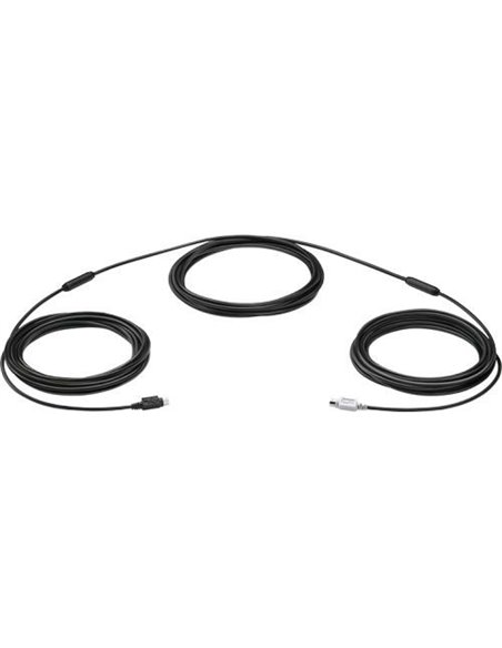 Аксессуары для веб-камер Logitech 10 m Extended Cable, Чёрный