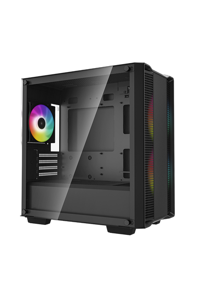 Компьютерный корпус Deepcool CC360 ARGB, Midi-Tower, Без блока питания, Чёрный