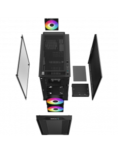 Компьютерный корпус Deepcool CC360 ARGB, Midi-Tower, Без блока питания, Чёрный 2