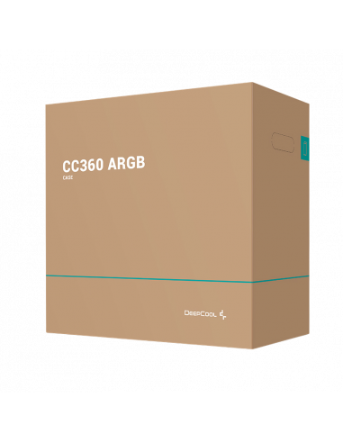 Компьютерный корпус Deepcool CC360 ARGB, Midi-Tower, Без блока питания, Чёрный