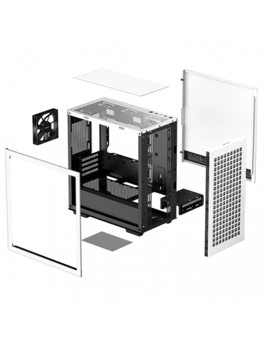 Компьютерный корпус Deepcool CH370, Mini-Tower, Без блока питания, Белый