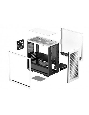 Carcasă PC Deepcool CH370, Mini-Tower, Fără PSU, Alb