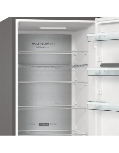 Холодильник Gorenje NRC6204SXL5M, MetalCool 360°, Нержавеющая сталь