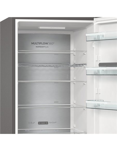 Холодильник Gorenje NRC6204SXL5M, MetalCool 360°, Нержавеющая сталь