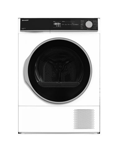 Uscător de rufe Sharp KDNHH0S7GW2EE, 10kg, Alb