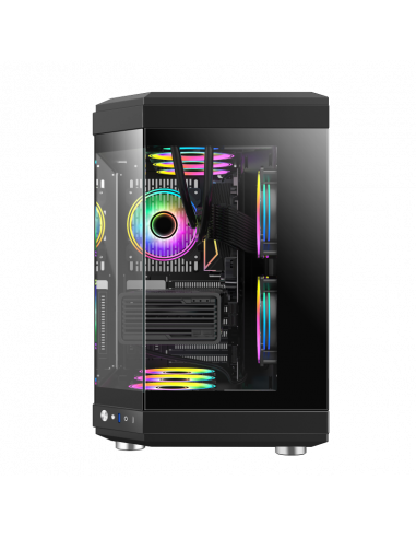 Carcasă PC Gamemax HYPE, Midi-Tower, Fără PSU, Negru