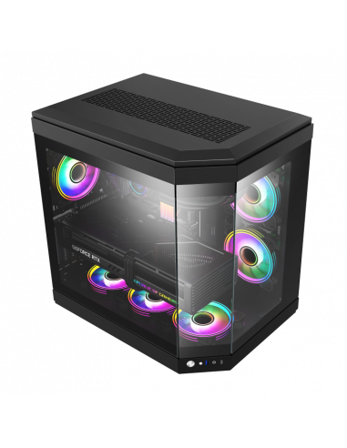 Carcasă PC Gamemax HYPE, Midi-Tower, Fără PSU, Negru