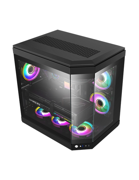 Carcasă PC Gamemax HYPE, Midi-Tower, Fără PSU, Negru