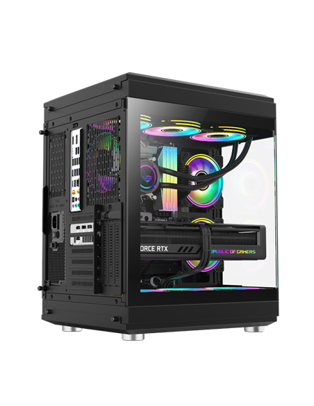 Компьютерный корпус Gamemax HYPE, Midi-Tower, Без блока питания, Чёрный